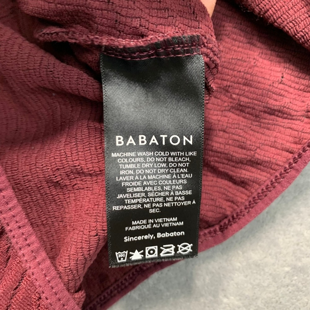 Babaton Red Textured Bodysuit Medium Sleeveless Square Neck Minimalist Aritzia - Picture 5 of 14